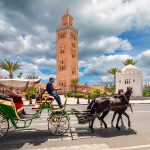 Marrakech,,Morocco, ,April,29,,2019:,Horse,Carriage,With,Passenger